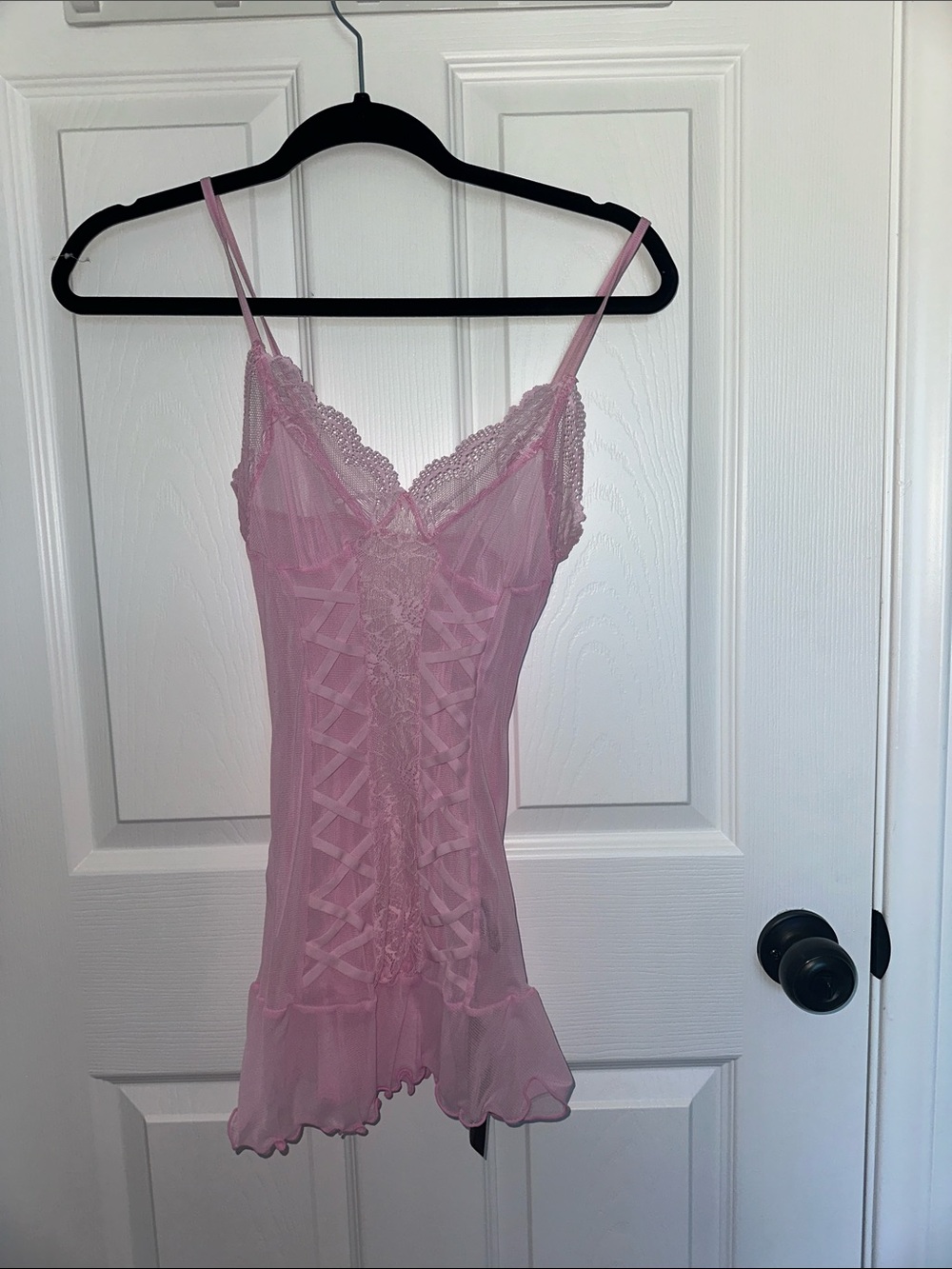 Forplay Pink Lace-Trim Satin Chemise Nightgown - Women's Intimates NWT